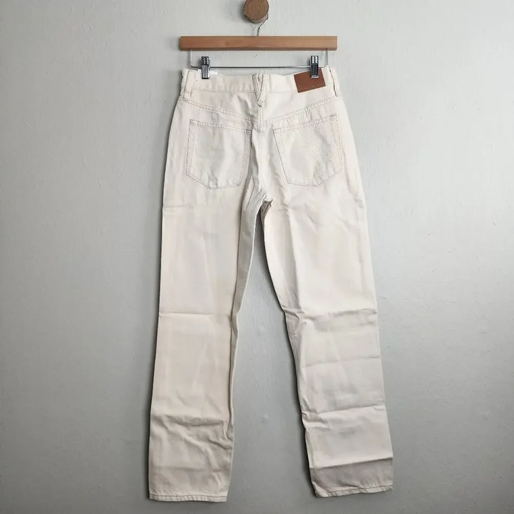 J. Crew Slouchy Boyfriend High Waisted Jean Ecru White Rigid Denim NWT 24